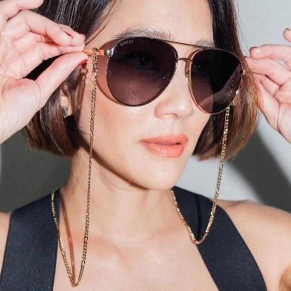 NWT Gucci GG1088S - 001 Aviator Chain Sunglasses - Picture 7 of 14